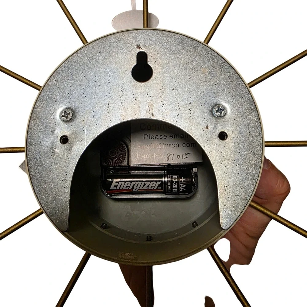 George Nelson Style Mid Century Modern Atomic Starburst Wall Clock Colorful Ball